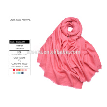 High quality Wool scarf SWW799 monochromatic pure wool scarf 100% wool twill shawl